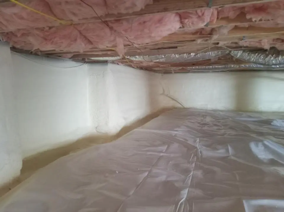 Crawl space encapsulation with closed-cell spray foam for Roof Leak Repair in Wasco