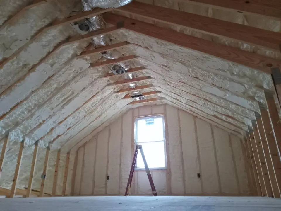 Spray foam roofing application for Crawl Space Insulation project in Wasco